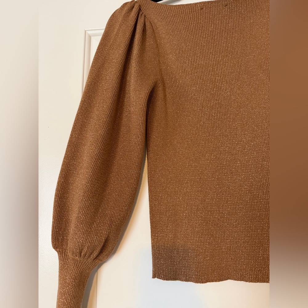 NWT Ann Taylor metallic blouson sweater - Picture 10 of 11